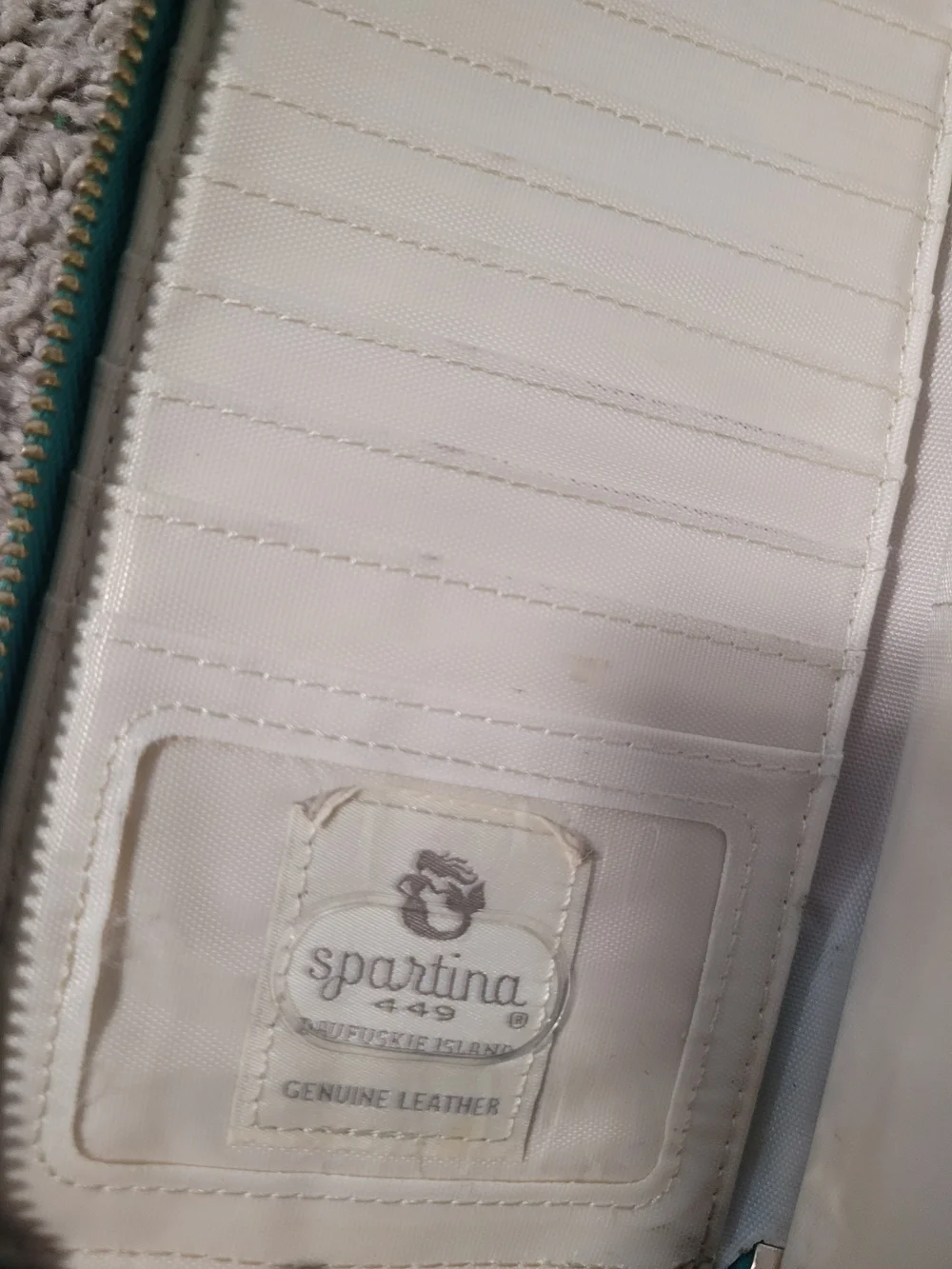 Spartina 449 Floral Embroidered Wristlet Wallet in Cream and Multi